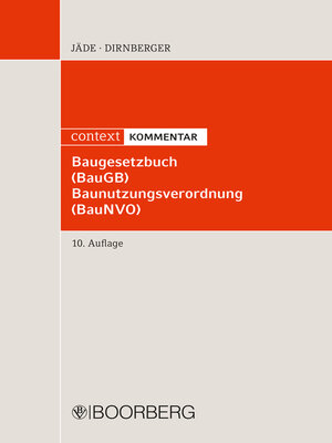 cover image of Baugesetzbuch (BauGB) Baunutzungsverordnung (BauNVO)